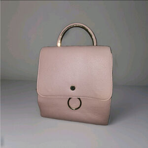 LD Elegant Pink With Gold Accents Backpack Style Handbag